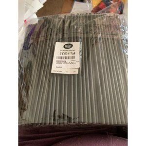 500 – Straws – 10" (6mm) – Paper, Solid Black, Unwrapped